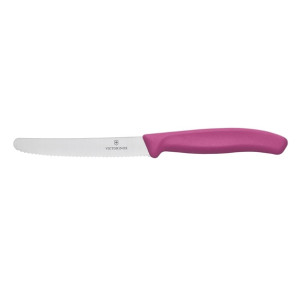Victorinox Wavy Edge Steak and Tomato Knife - Pink