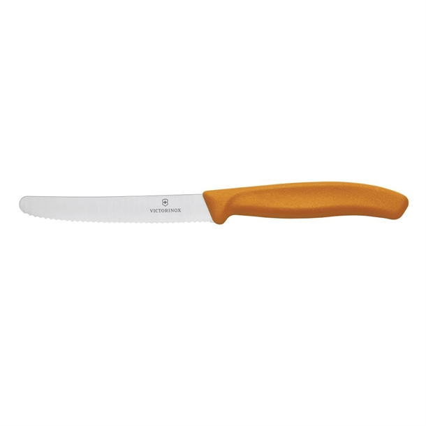 Victorinox Wavy Edge Steak and Tomato Knife - Orange
