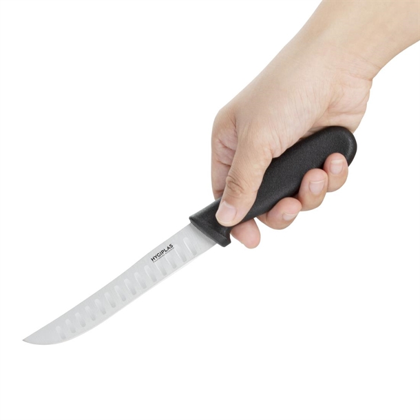Hygiplas Scalloped Utility Knife Black 125mm