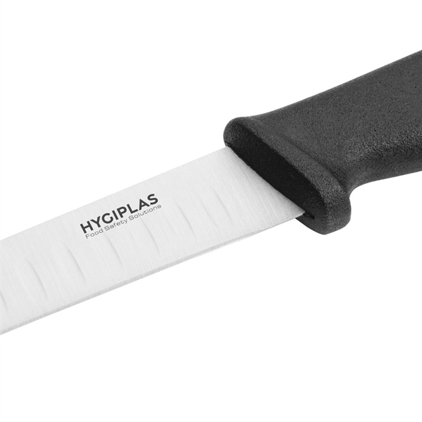 Hygiplas Scalloped Utility Knife Black 125mm