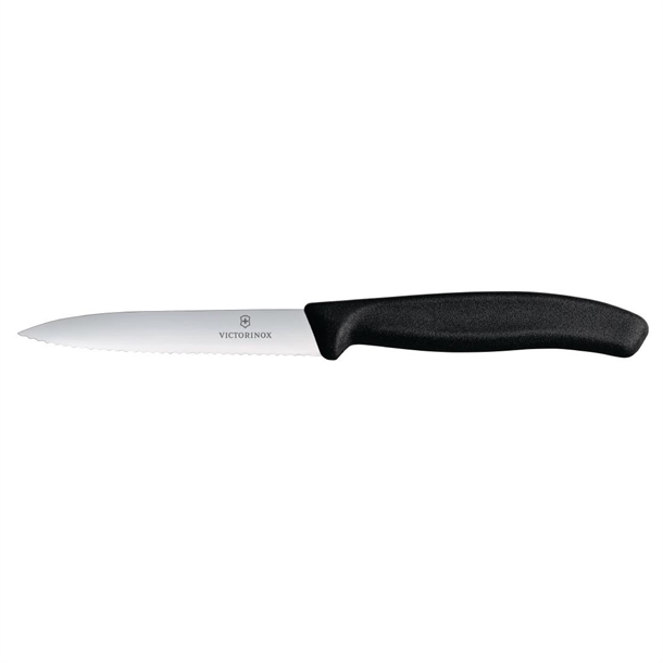 Victorinox Wavy Edge Paring Knife - Black 100mm Victorinox Wavy Edge Paring Knife - Black 100mm