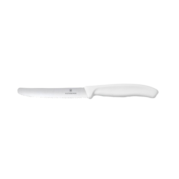 Victorinox Wavy Edge Steak and Tomato Knife - White Victorinox Wavy Edge Steak and Tomato Knife - White