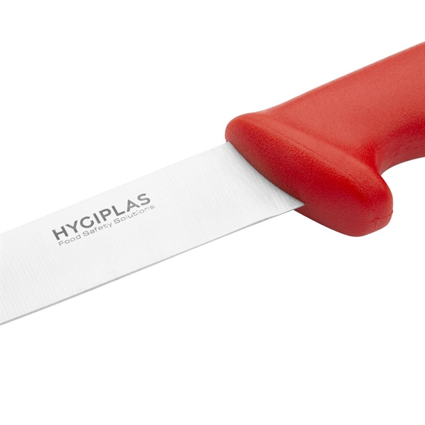 Hygiplas Stiff Blade Boning Knife Red 150mm