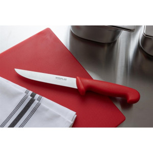 Hygiplas Stiff Blade Boning Knife Red 150mm