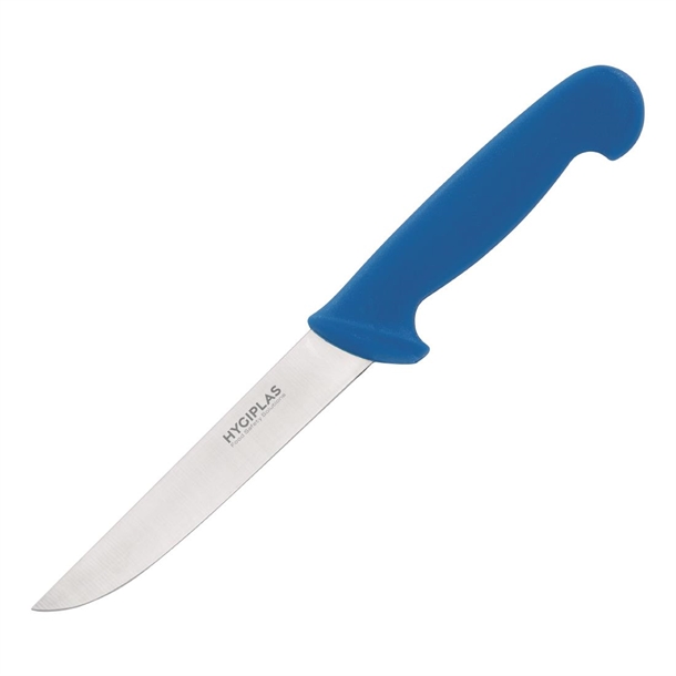Hygiplas Stiff Blade Boning Knife Blue 150mm Hygiplas Stiff Blade Boning Knife Blue 150mm