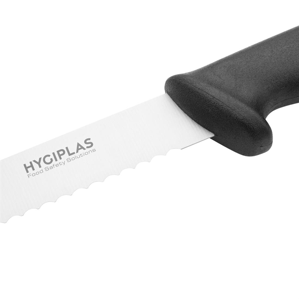 Hygiplas Serrated Pastry Knife Black 255mm