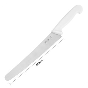 Hygiplas Serrated Pastry Knife White 255mm