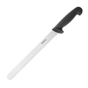 Hygiplas Serrated Slicer Black Knife 250mm