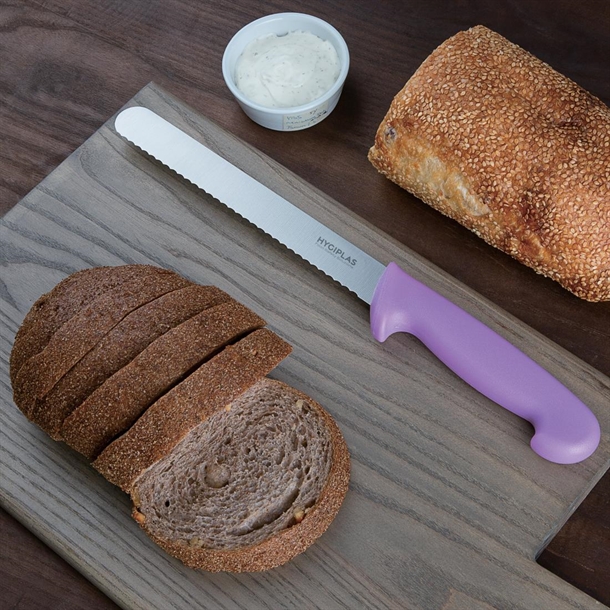 Hygiplas Bread Knife Purple 200mm