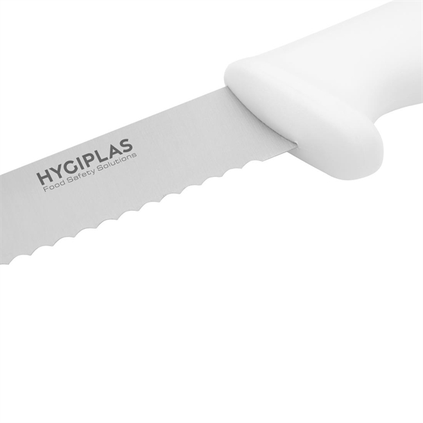 Hygiplas Bread Knife White 205mm Hygiplas Bread Knife White 205mm