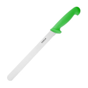 Hygiplas Slicer Serrated Green Knife 250mm
