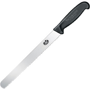 Victorinox Fibrox Serrated Blade Slicer Knife Black - 304mm