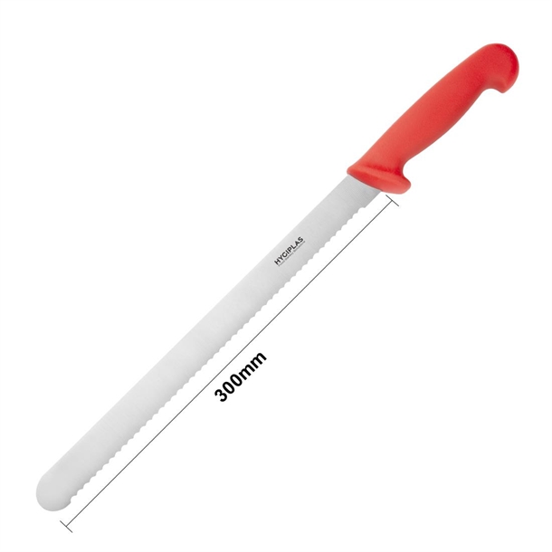 Hygiplas Slicer Serrated Red Knife 305mm