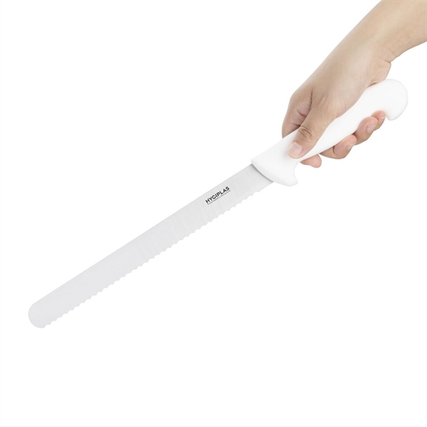 Hygiplas Serrated Slicer White 250mm