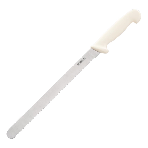 Hygiplas Serrated Slicer White 305mm Hygiplas Serrated Slicer White 305mm