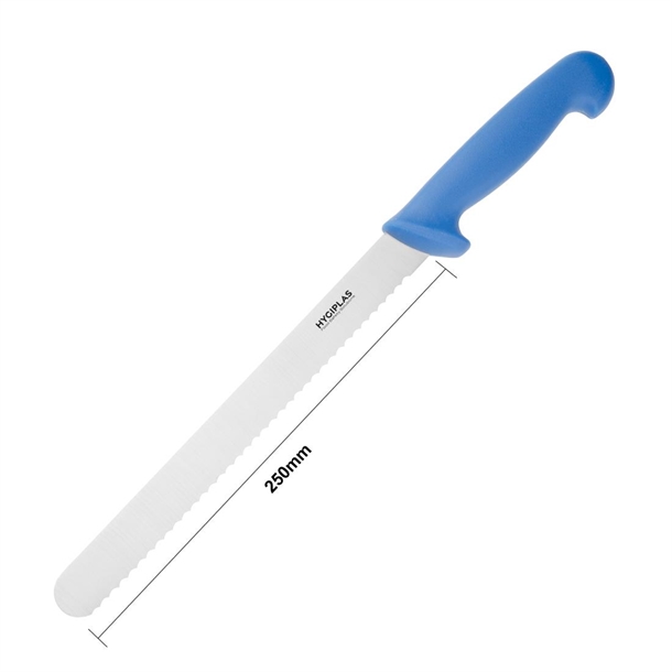 Hygiplas Slicer Serrated Blue 250mm Hygiplas Slicer Serrated Blue 250mm
