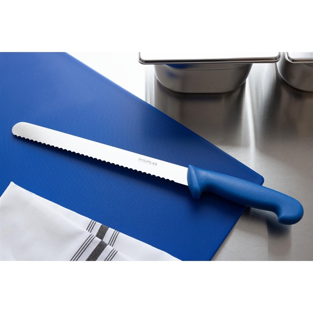 Hygiplas Slicer Serrated Blue 250mm Hygiplas Slicer Serrated Blue 250mm