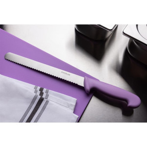 Hygiplas Slicer Serrated Purple Knife 250mm