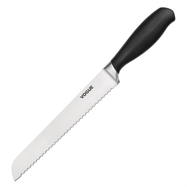 Vogue Soft Grip Bread Knife Black 200mm Vogue Soft Grip Bread Knife Black 200mm