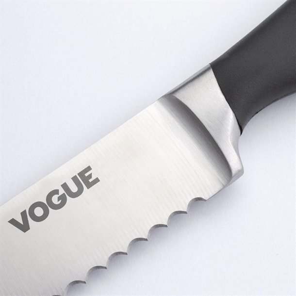 Vogue Soft Grip Bread Knife Black 200mm Vogue Soft Grip Bread Knife Black 200mm