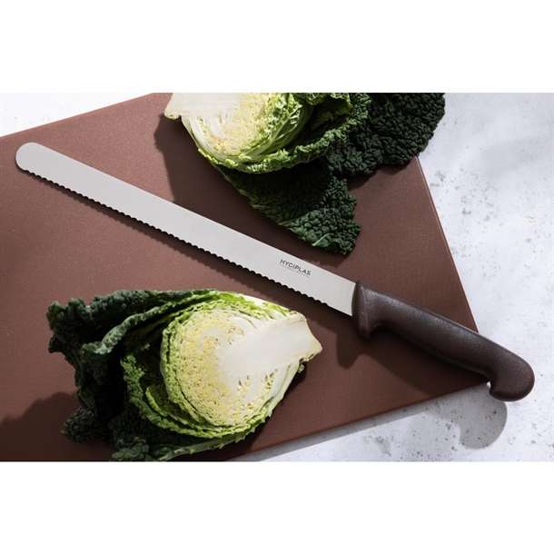 Hygiplas Slicer Serrated Brown Knife 305mm