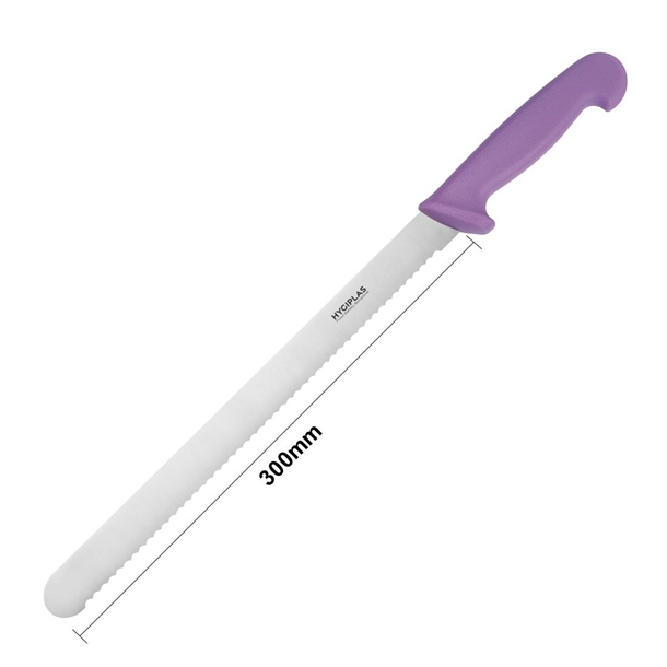 Hygiplas Slicer Serrated Purple Knife 305mm
