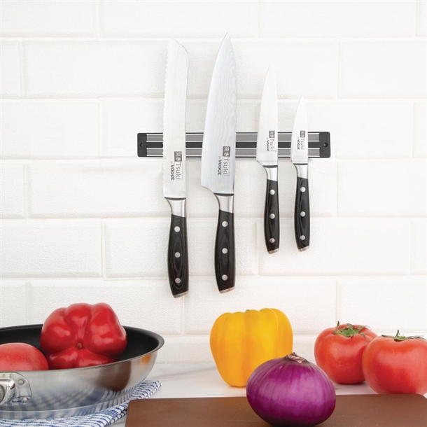 Vogue Magnetic Small Knife Rack 34cm Vogue Magnetic Small Knife Rack 34cm