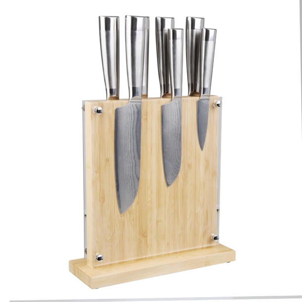 Vogue Wood Acrylic Magnetic Knife Block