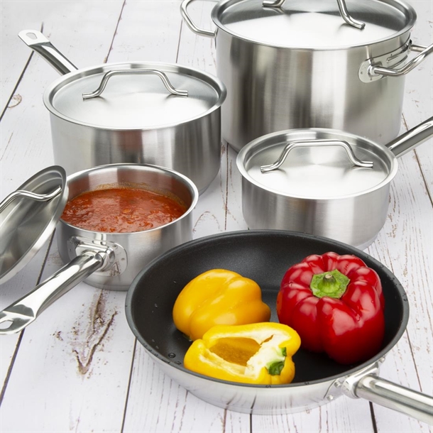 Vogue Cook Like A Pro 5-Piece Stainless Steel Cookware Set Vogue Cook Like A Pro 5-Piece Stainless Steel Cookware Set