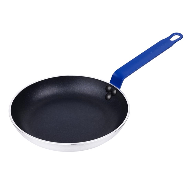 Hygiplas Aluminium Non-stick Teflon Platinum Plus Frying Pan with Blue Handle 24cm Hygiplas Aluminium Non-stick Teflon Platinum Plus Frying Pan with Blue Handle 24cm