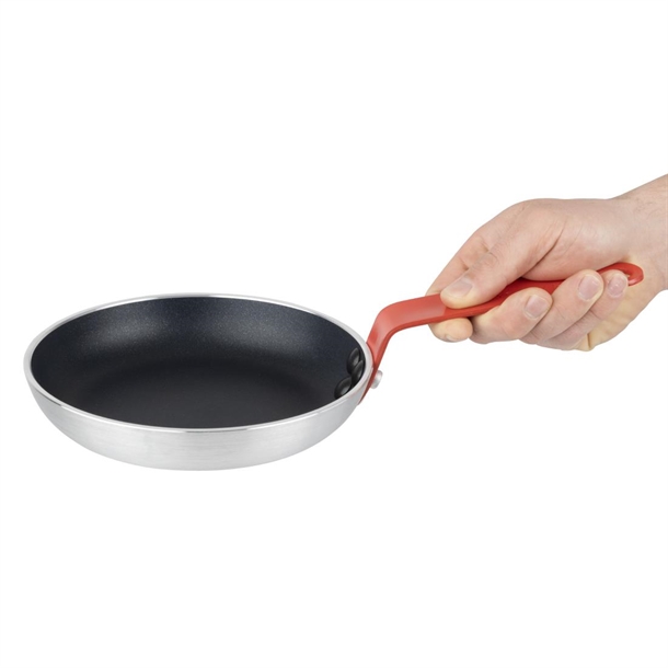 Hygiplas Aluminium Non-stick Teflon Platinum Plus Frying Pan with Red Handle 200mm Hygiplas Aluminium Non-stick Teflon Platinum Plus Frying Pan with Red Handle 200mm