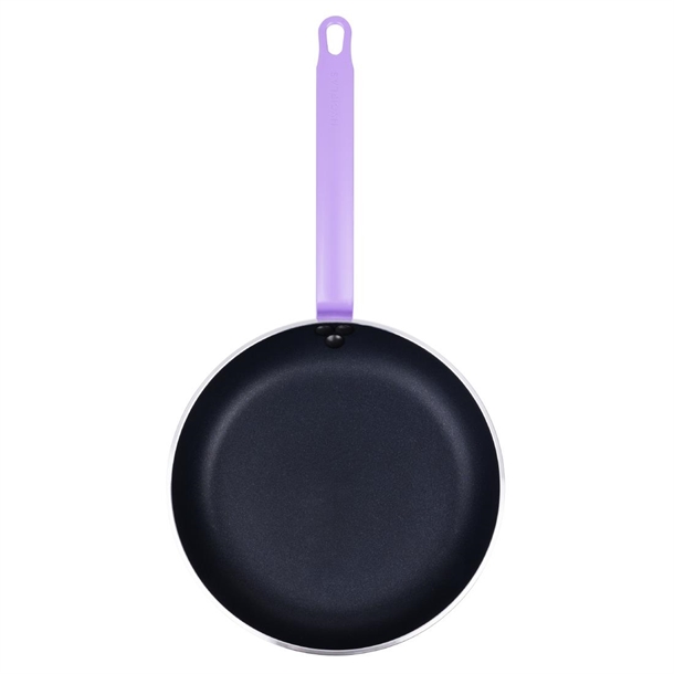 Hygiplas Aluminium Non-stick Teflon Platinum Plus Frying Pan with Purple Handle 280mm