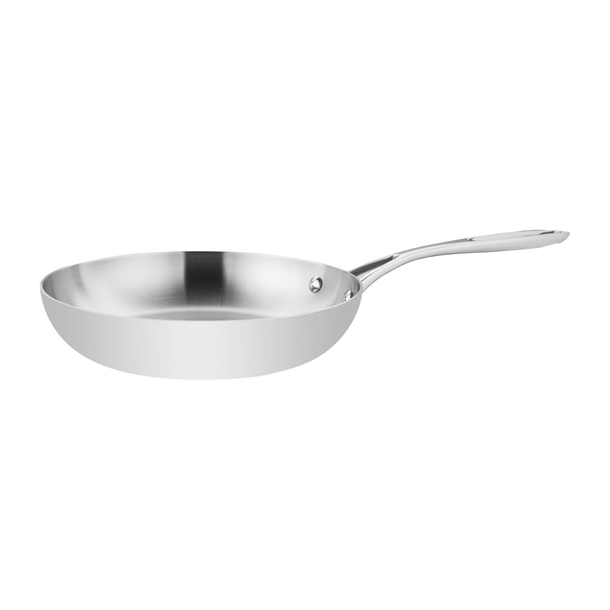 Vogue Stainless Steel & Aluminium Tri-Wall Frying Pan 240mm Vogue Stainless Steel & Aluminium Tri-Wall Frying Pan 240mm