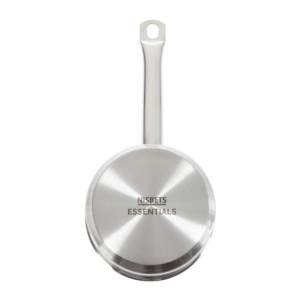 Nisbets Essentials Stainless Steel Saucepan With Lid 140mm Nisbets Essentials Stainless Steel Saucepan With Lid 140mm