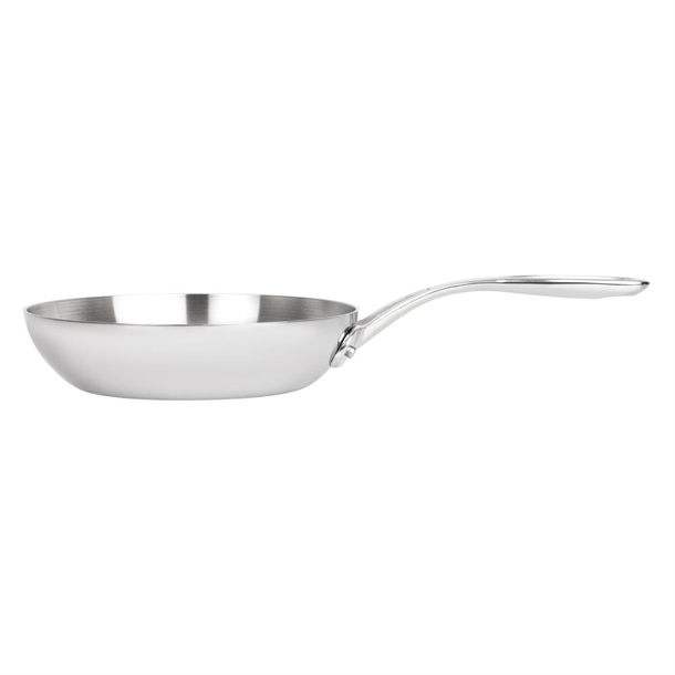 Vogue Stainless Steel & Aluminium Tri-Wall Frying Pan 200mm Vogue Stainless Steel & Aluminium Tri-Wall Frying Pan 200mm