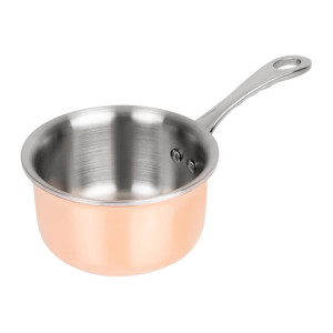 Vogue Copper Tri Wall Mini Saucepan 90mm