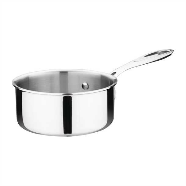 Vogue Stainless Steel & Aluminium Tri-Wall Saucepan 140mm Vogue Stainless Steel & Aluminium Tri-Wall Saucepan 140mm