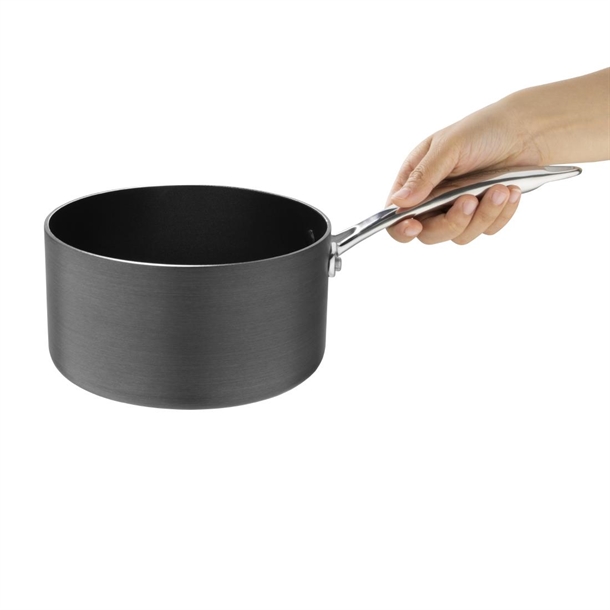 Vogue Anodised Aluminium Non-Stick Saucepan 180mm Vogue Anodised Aluminium Non-Stick Saucepan 180mm