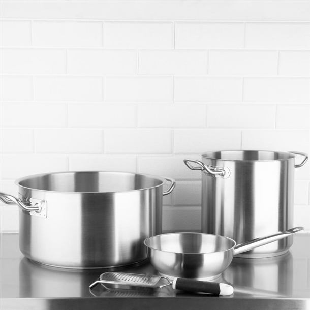 Vogue Stainless Steel Deep Stock Pot 240mm