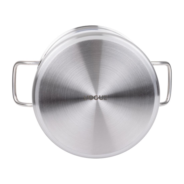 Vogue Stainless Steel Deep Stock Pot 240mm