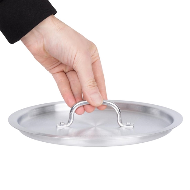 Vogue Aluminium Deep Boiling Pot Lid 240mm