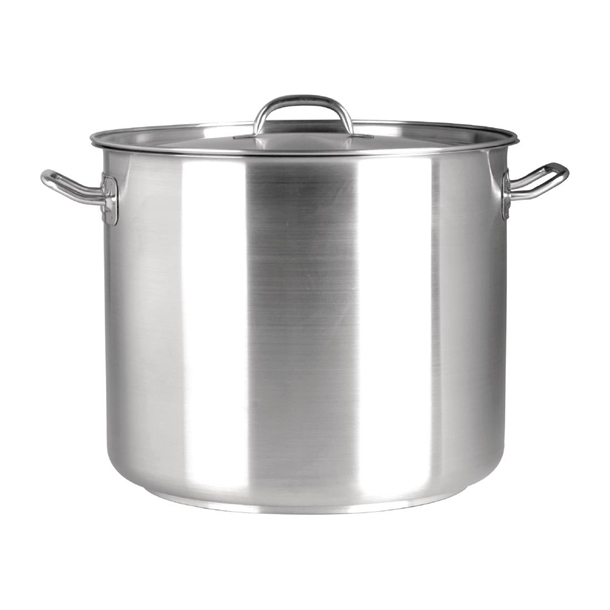 Chef Inox Elite Stock Pot with Lid 21.5Ltr - B2B