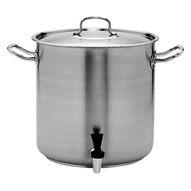 Pujadas Stockpot with Cover and Tap Inox-Pro 450mm - 72Ltr