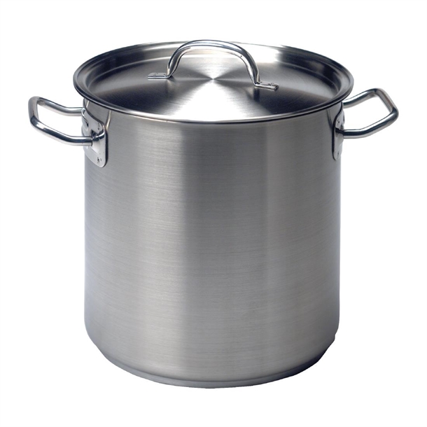 Chef Inox Elite Stock Pot with Lid 98Ltr