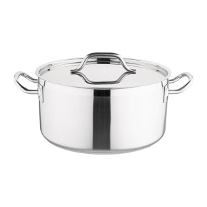 Nisbets Essentials Stainless Steel Stew Pot With Lid  320mm