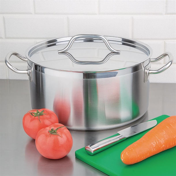Nisbets Essentials Stainless Steel Stew Pot With Lid  320mm
