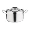 Nisbets Essentials Stainless Steel Stew Pot With Lid 240mm