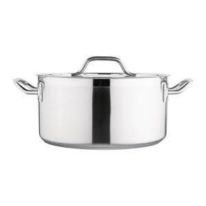 Nisbets Essentials Stainless Steel Stew Pot With Lid  320mm