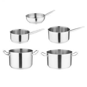 Special Offer Vogue Stainless Steel Casserole, Stew and Sauté Pan Set (5 Pack)