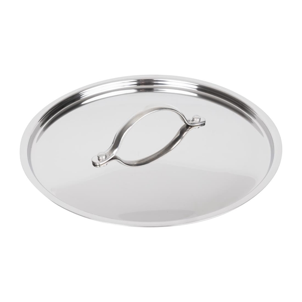 Vogue Stainless Steel & Aluminium Tri-Wall Stew Pan Lid 240mm